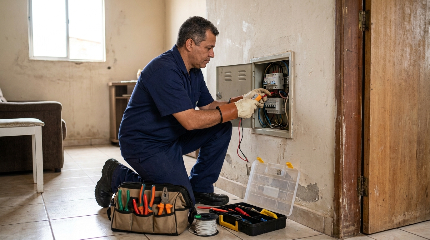 Eletricista com ferramentas em Londrina‑PR
