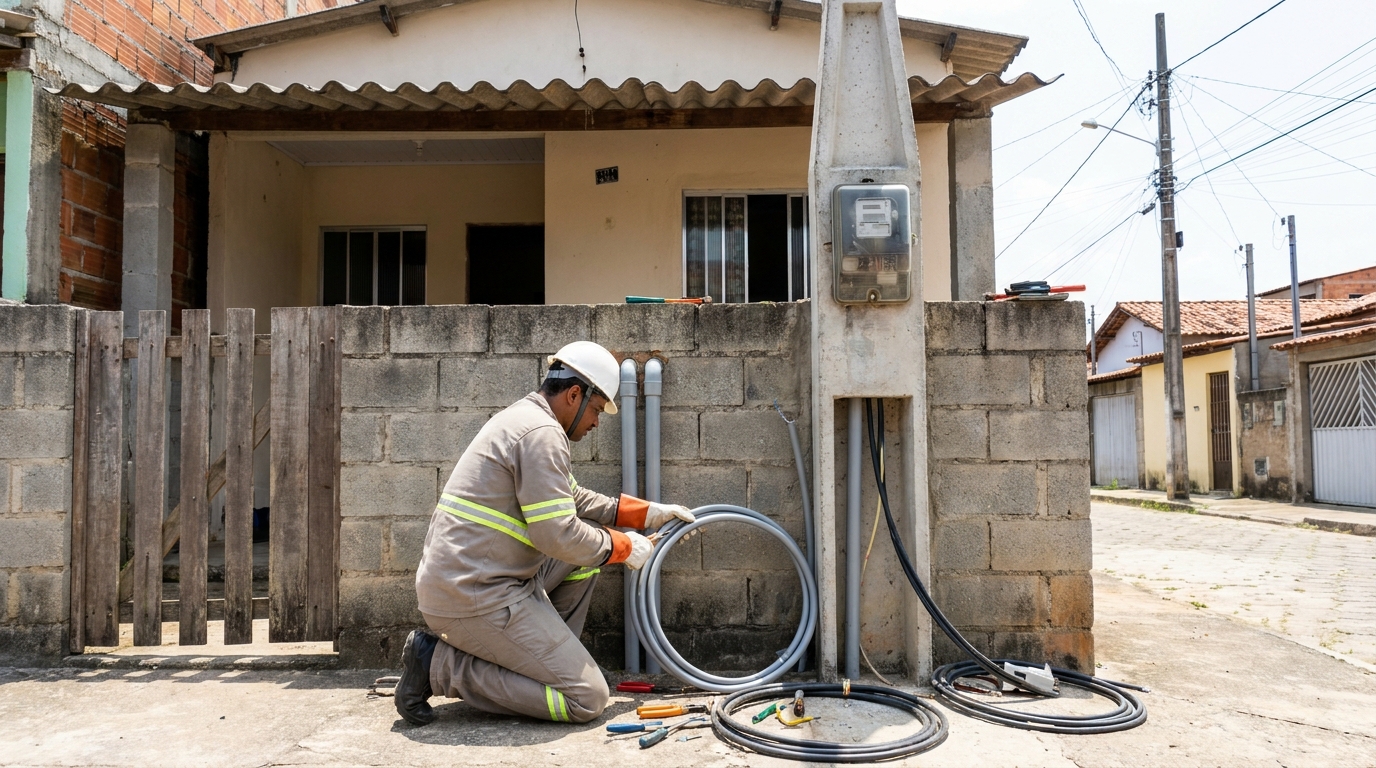 Instalacao de padrao de energia residencial em Londrina‑PR