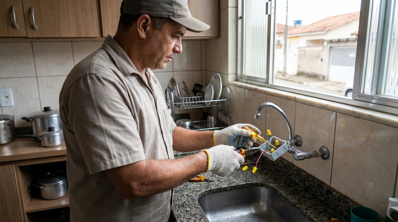 Instalacao de torneira eletrica profissional em Londrina‑PR