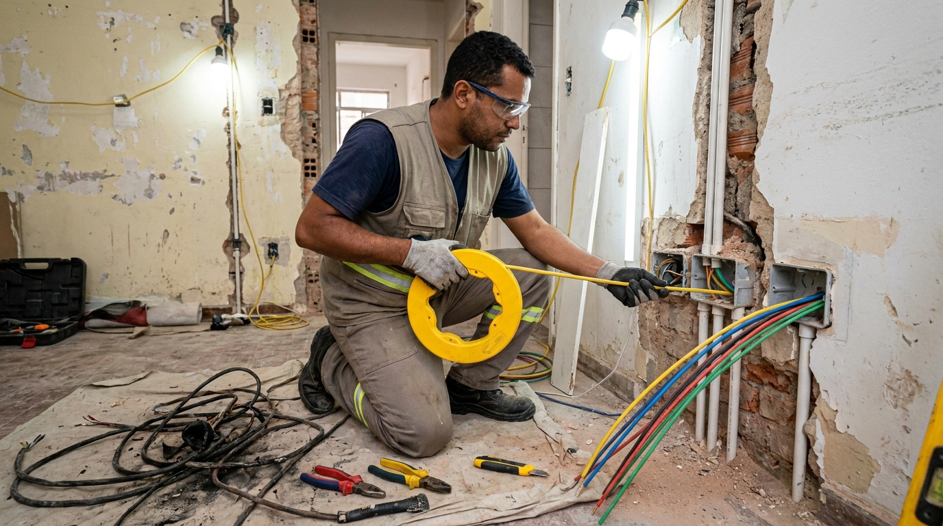 Troca de fiacao eletrica profissional em Londrina‑PR